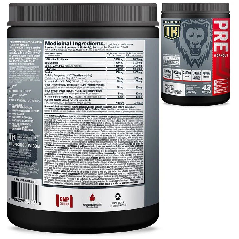 Iron Kingdom Pre-Workout (42 servings)