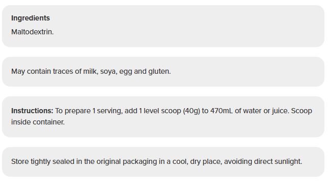 Prozis Maltodextrin Unflavoured (900g)