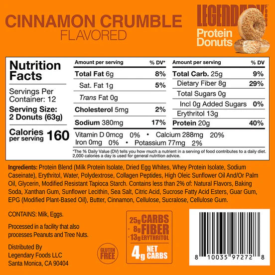 Legendary Protein Donuts (Box of 12)