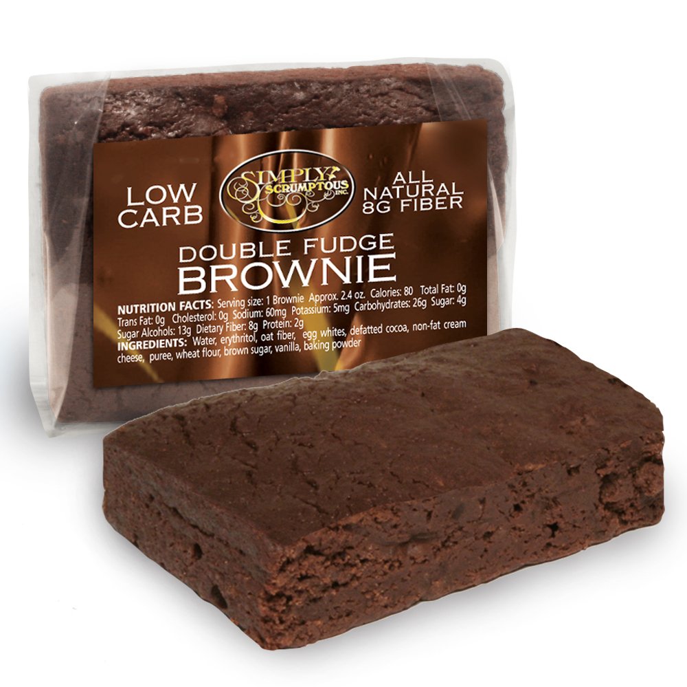 Simply Scrumptous Fat Free Low Carb Brownie (1 brownie) *KEEP FROZEN*