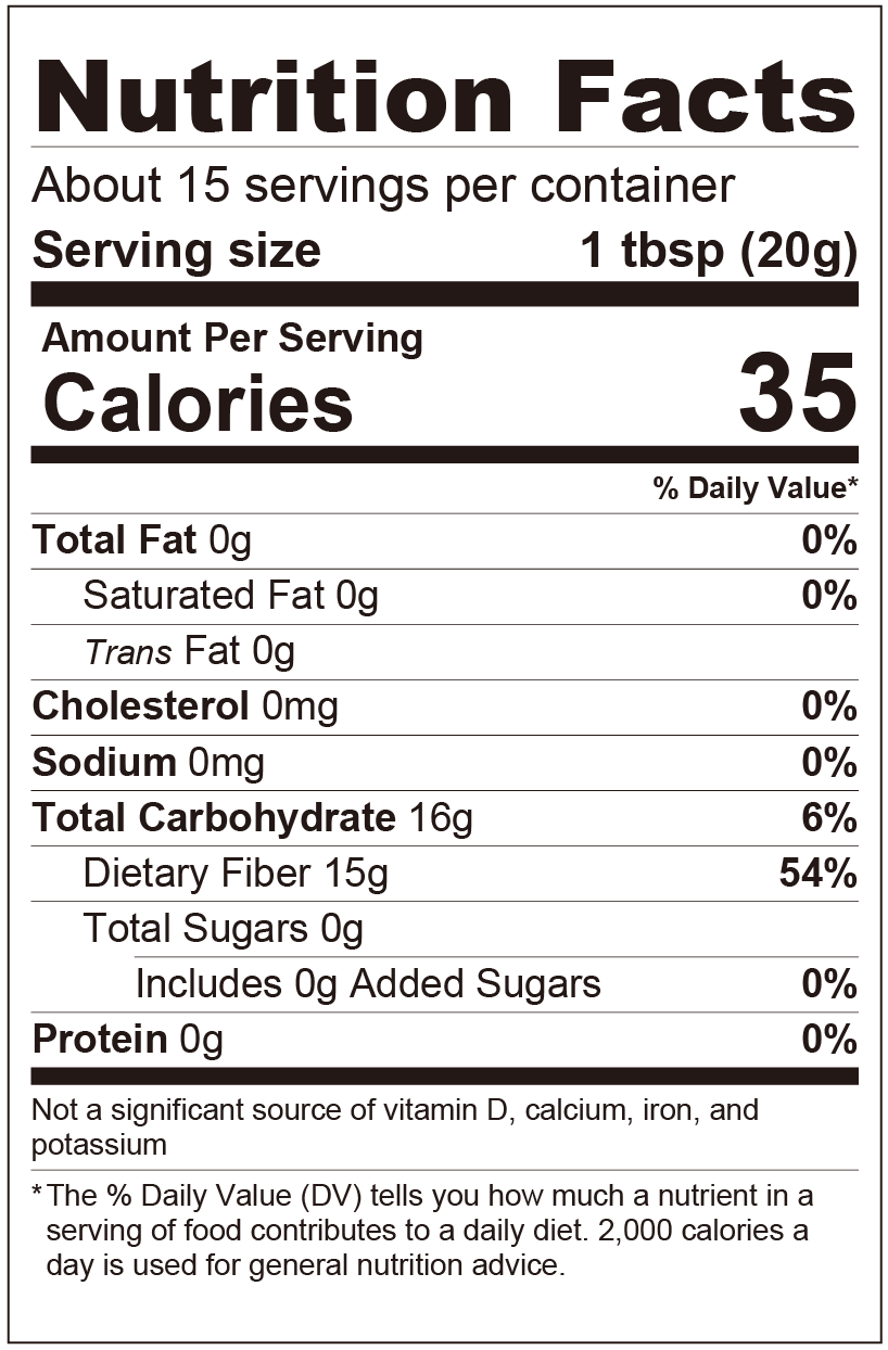 ChocZero Sugar Free Maple Syrup Nutrition Facts panel
