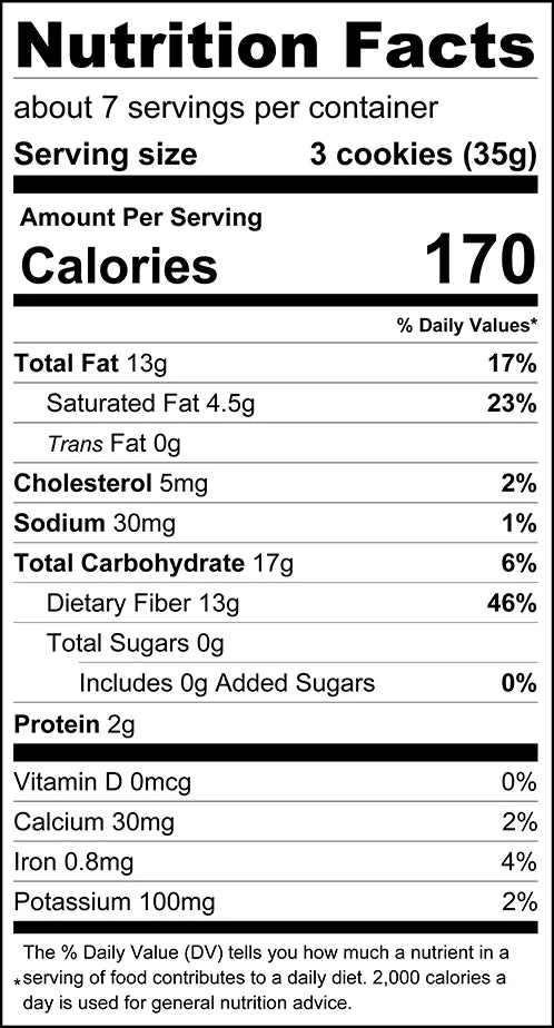 ChocZero Jolies GF Keto Cookies (21 cookies)