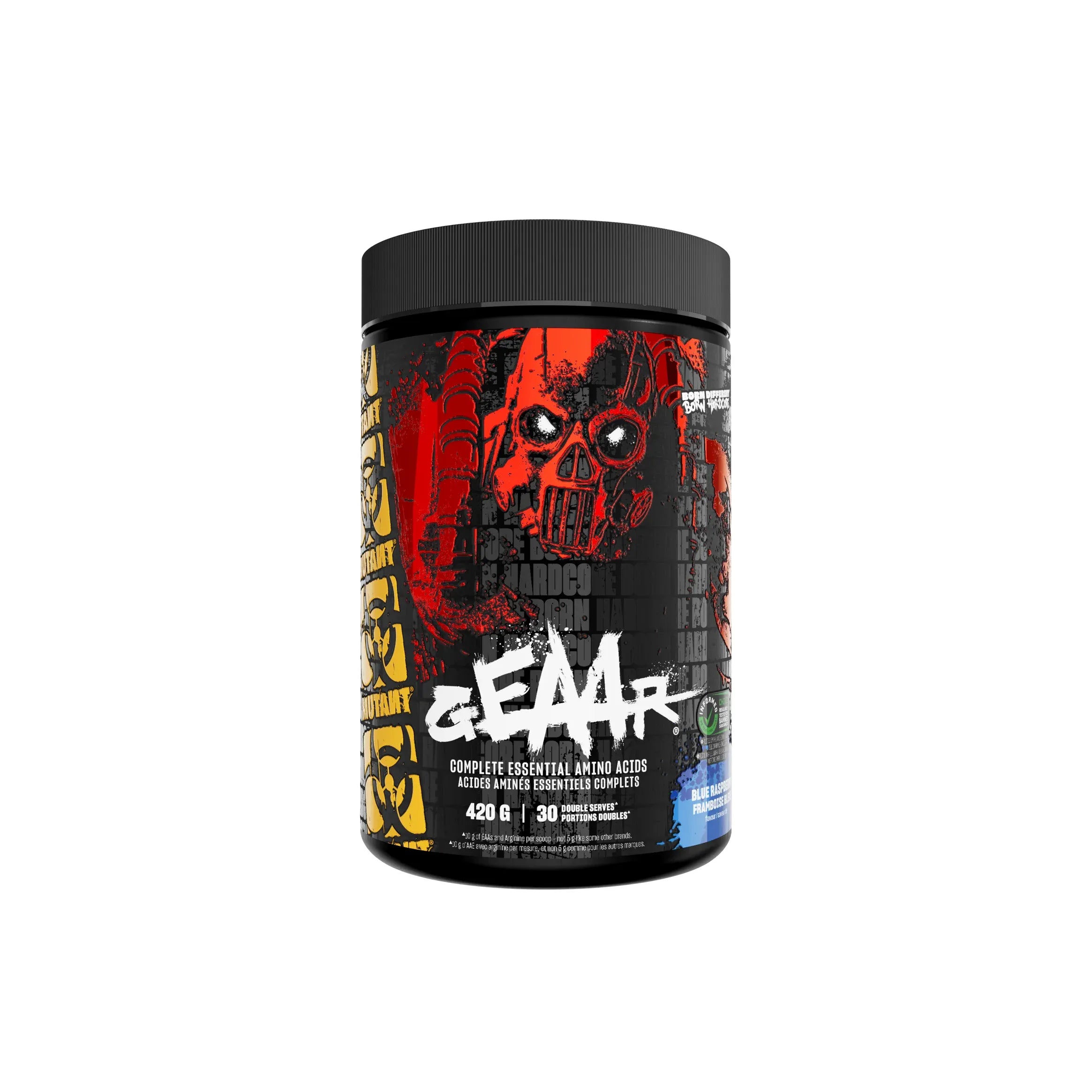 MUTANT GEAAR EAAs Complete Essential Amino Acids (30 servings) — Raspberry tub