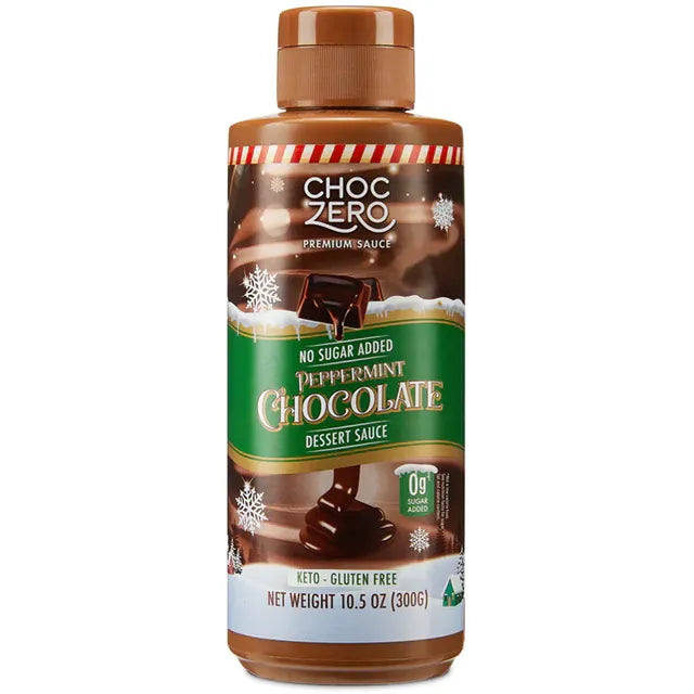 ChocZero No Sugar Added Chocolate Peppermint Sauce (300g)