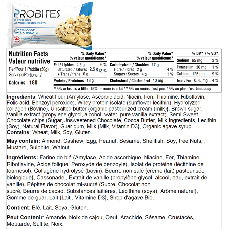 ProBites Protein Balls Probites Cookie Dough