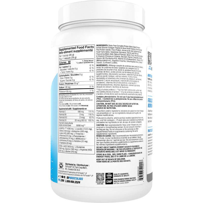 PVL ISO CLEAAR Clear Protein — Beef & Pea Protein, Dairy-Free (25 Servings)