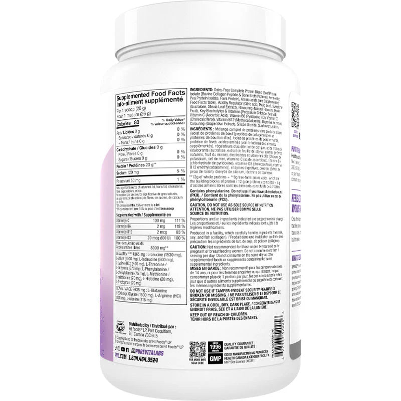 PVL ISO CLEAAR Clear Protein — Beef & Pea Protein, Dairy-Free (25 Servings)