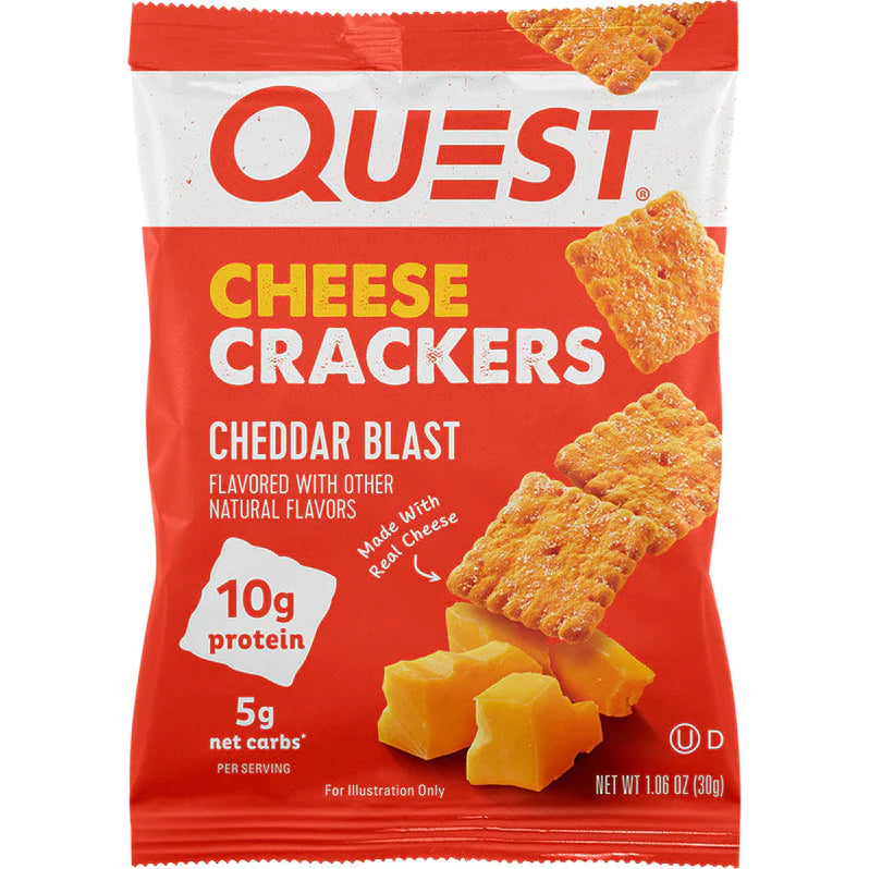 Quest Nutrition Cheese Crackers (1 bag) Protein Snacks Cheddar Blast Quest Nutrition