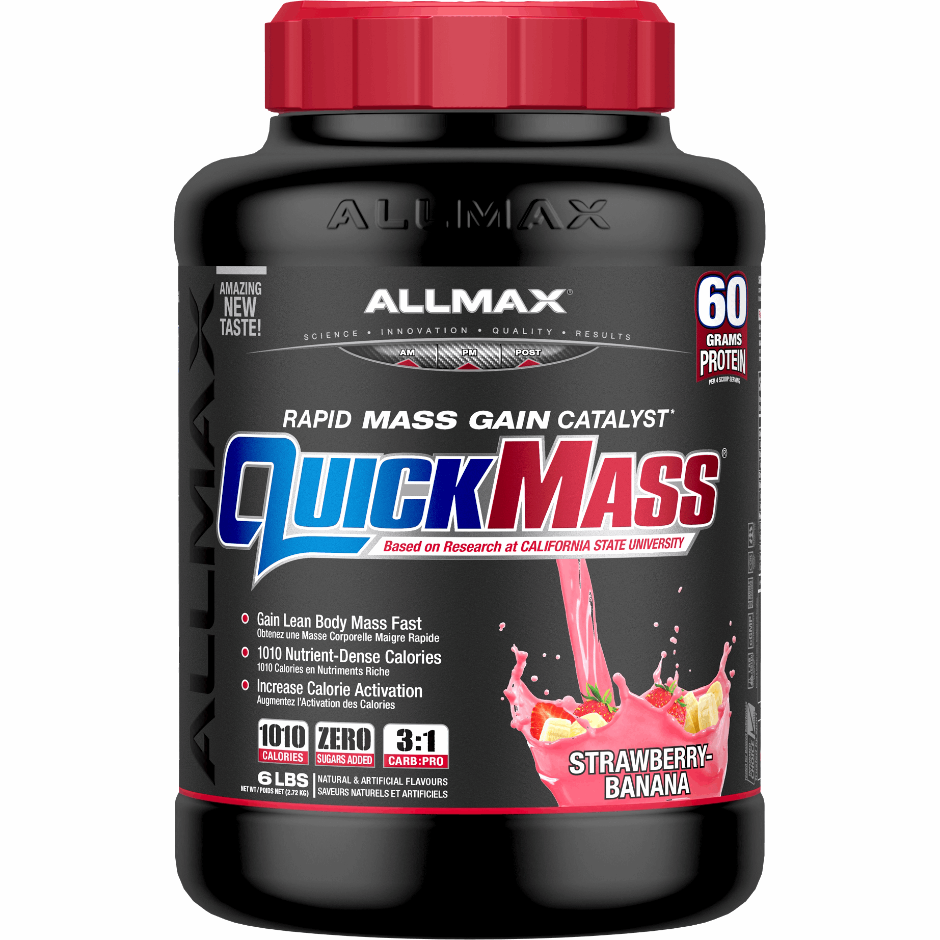 ALLMAX Quickmass (6 LBS) Mass Gainers Strawberry Banana Allmax Nutrition