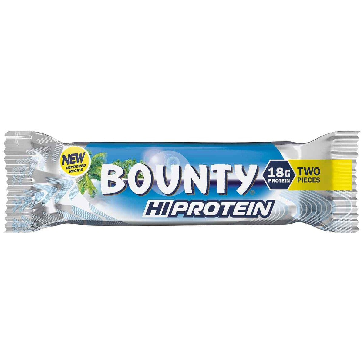 Snickers Hi Protein Low Sugar — front of bar, 20g protein 2g sugar protein snack bar