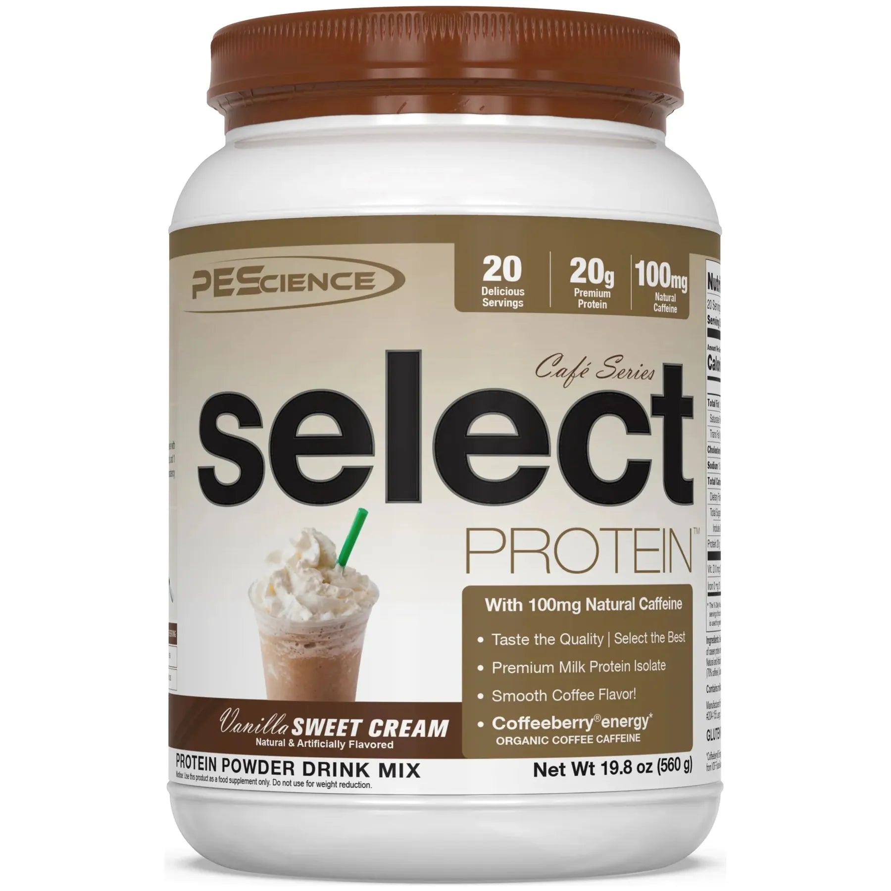 Pescience Select Café Protein (20 servings) Whey Protein Blend Vanilla Sweet Cream PEScience