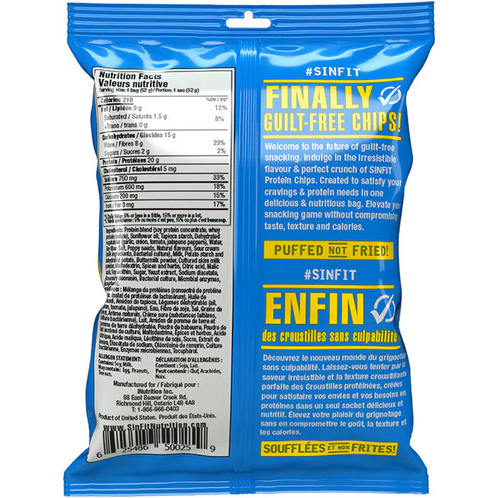 Sinfit Nutrition GF Protein Chips (1 bag)