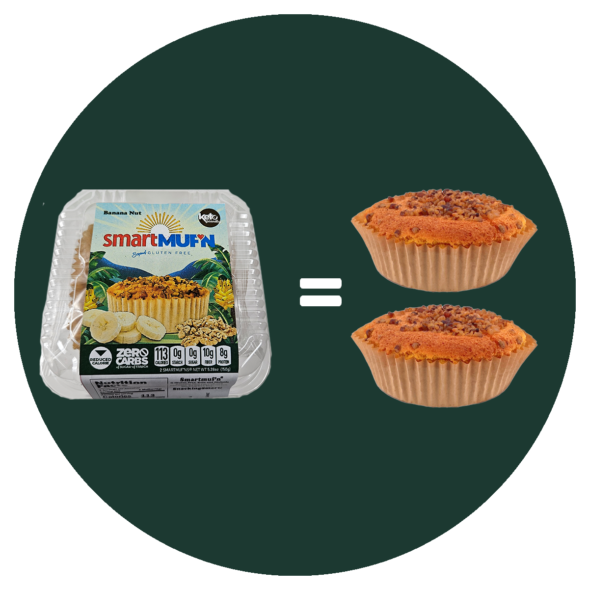 Smart Baking Gluten Free 0 Carb Muffins (2 pack) *KEEP FROZEN*