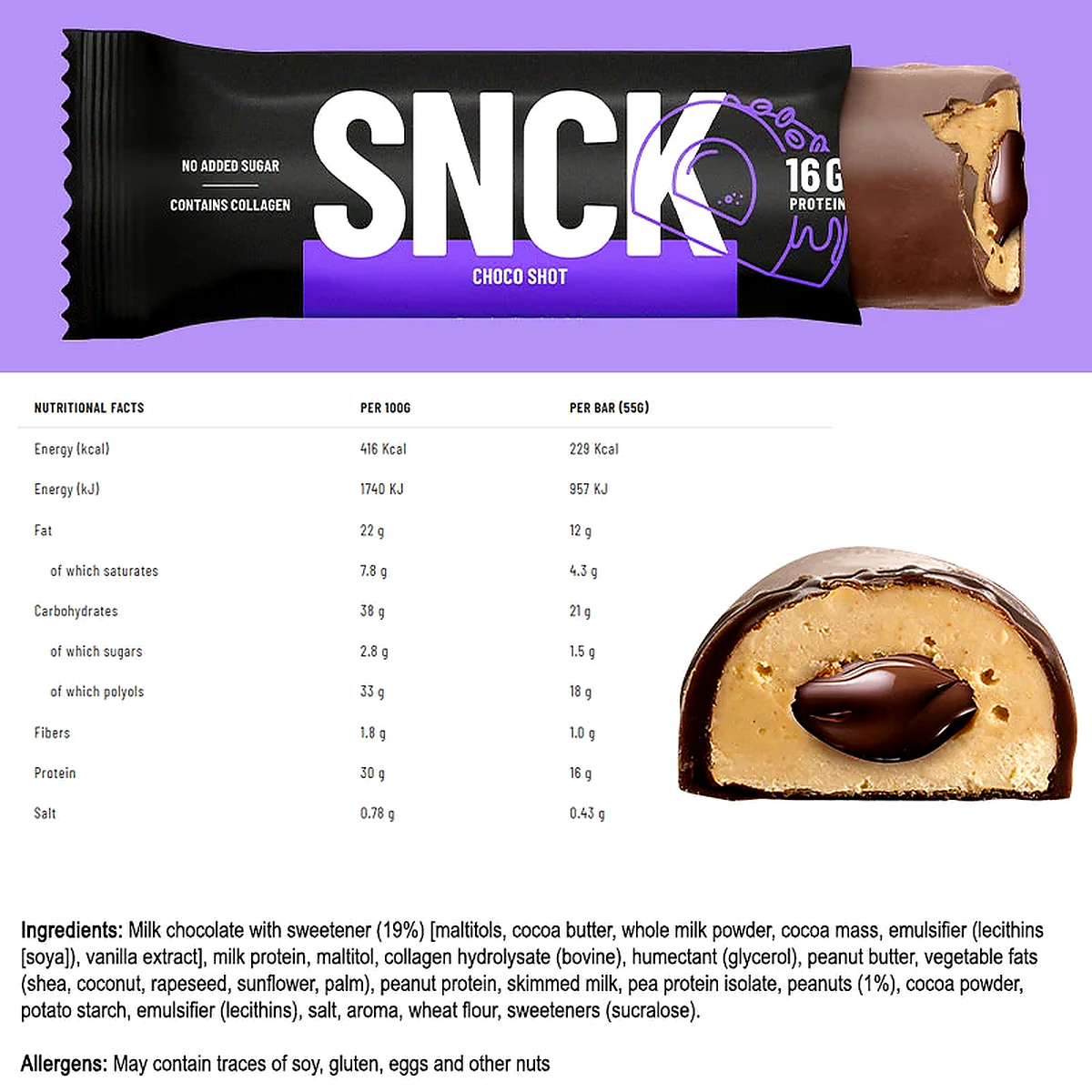 SNCK GF KETO Protein Bar (1 box of 12 bars)