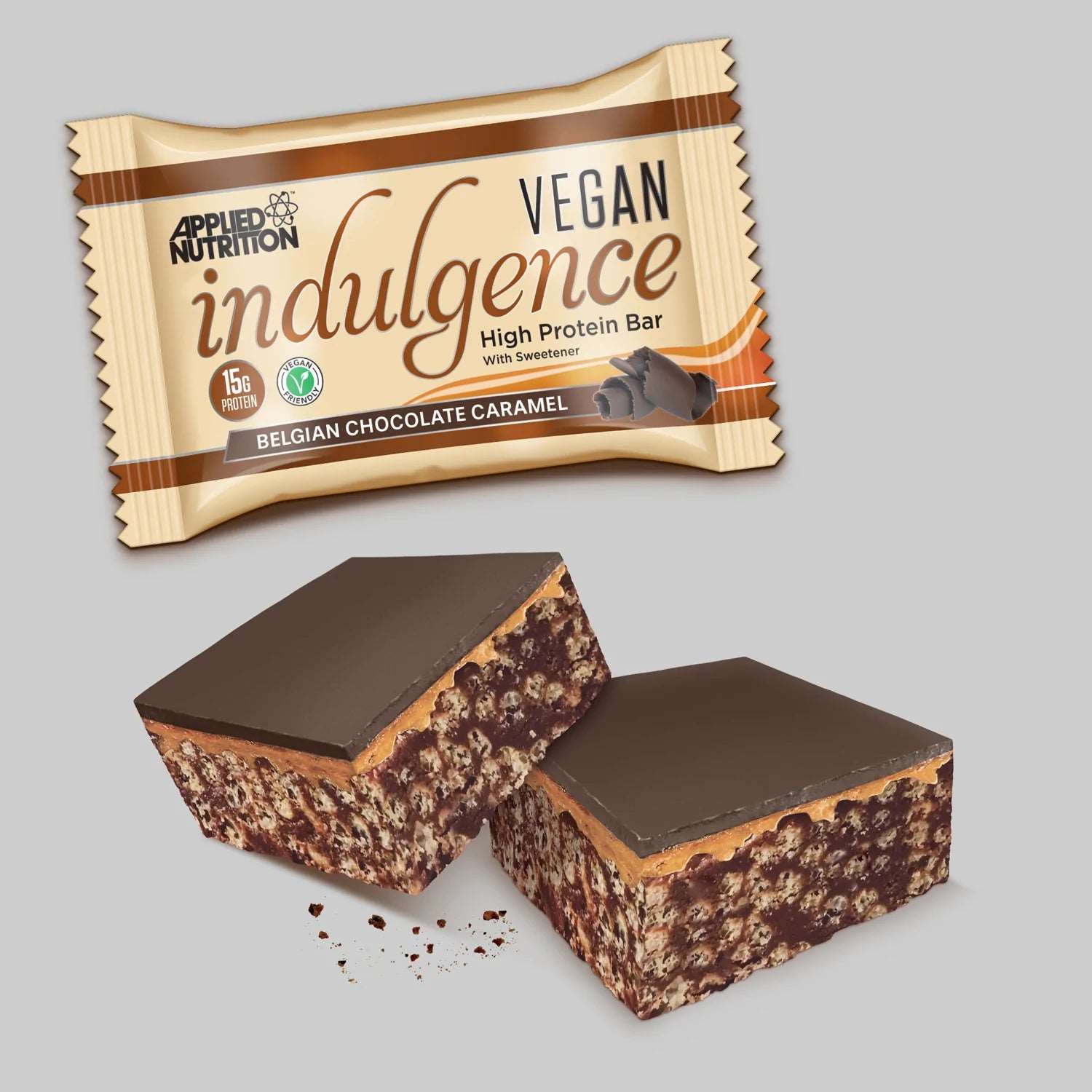 Applied Nutrition VEGAN Indulgence Protein Bar (1 Bar) Protein Snacks Belgian Chocolate Caramel (VEGAN) Best by July 21, 2023 Applied Nutrition