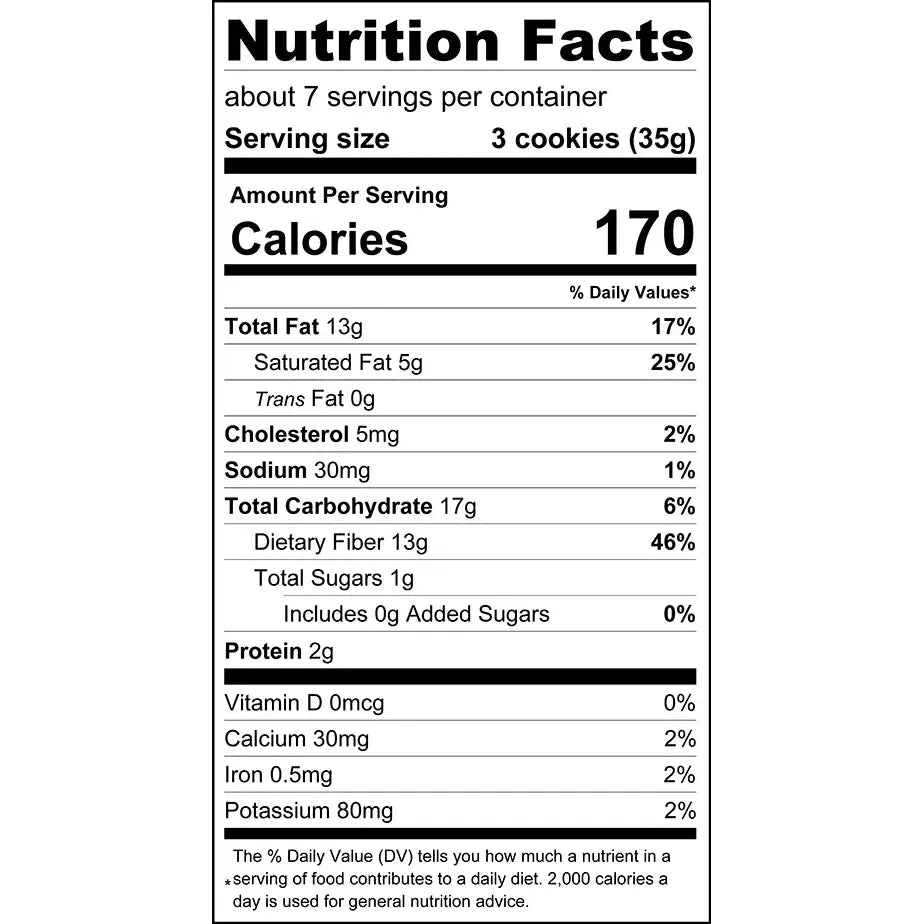 ChocZero Jolies GF Keto Cookies (21 cookies)