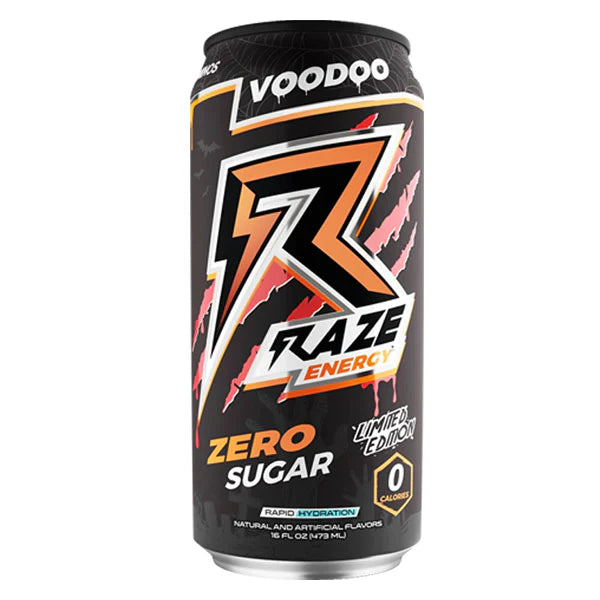 RAZE Energy Drink (1 can) Protein Snacks Voodoo repp sports