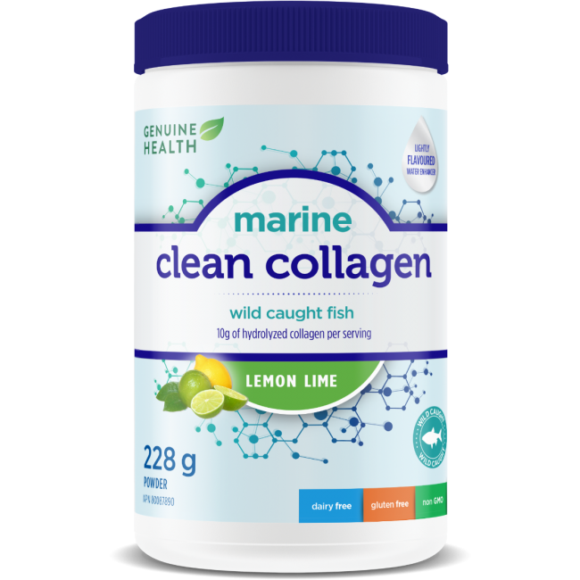Genuine Health Marine Clean Collagen (210g) vitamins Lemon Lime Genuine Health