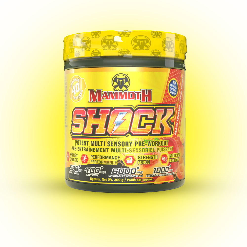 Mammoth SHOCK Pre-Workout (40 servings) mammoth-shock-potent-multi-sensory-pre-workout-40-servings Pre-workout Peach Tsunami Mammoth