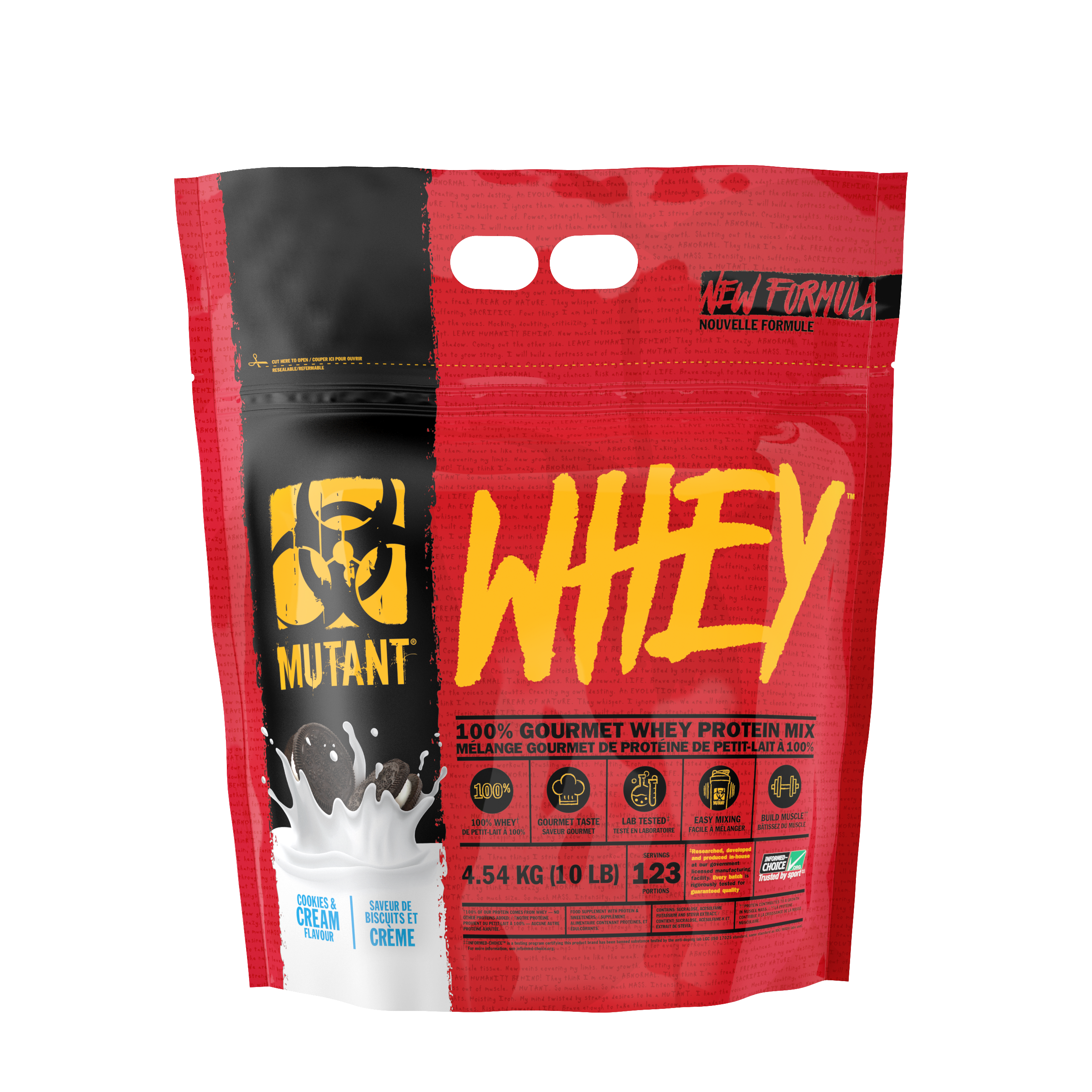 Mutant Whey (10 lbs) Whey Protein Cookies and Cream Mutant