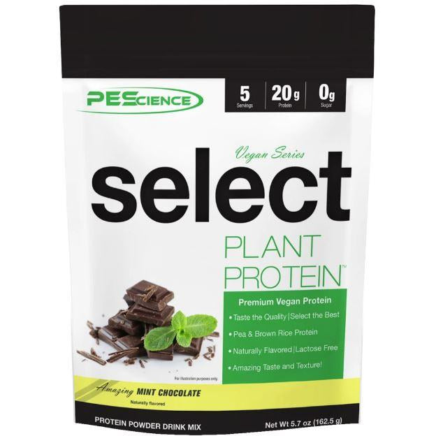PEScience Select VEGAN Protein TRIAL SIZE (5 servings) Vegan Mint Chocolate Top Nutrition and Fitness