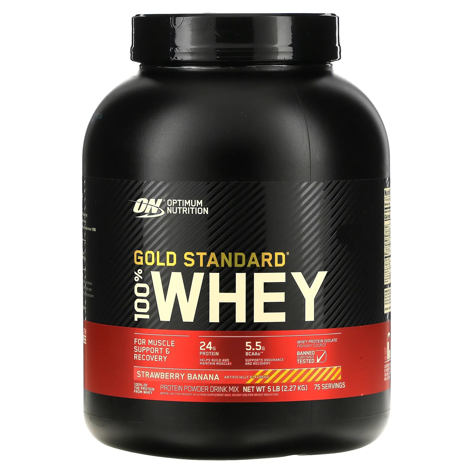 Optimum Nutrition Gold Standard Protein (5 lbs) Whey Protein Blend Strawberry Banana Optimum Nutrition