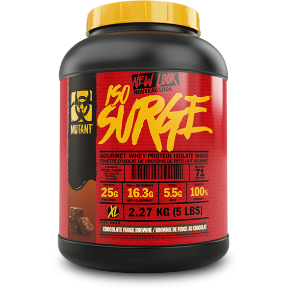 Mutant IsoSurge Whey Protein Isolate (5 lbs) iso-surge-1 Whey Protein Chocolate Fudge Brownie Mutant