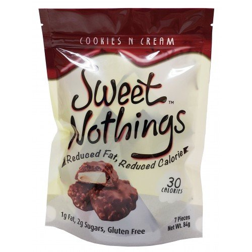 Sweet Nothings KETO Low-Calorie Chocolate Candy (1 bag of 7 servings) Protein Snacks Cookie & Cream sweet nothings