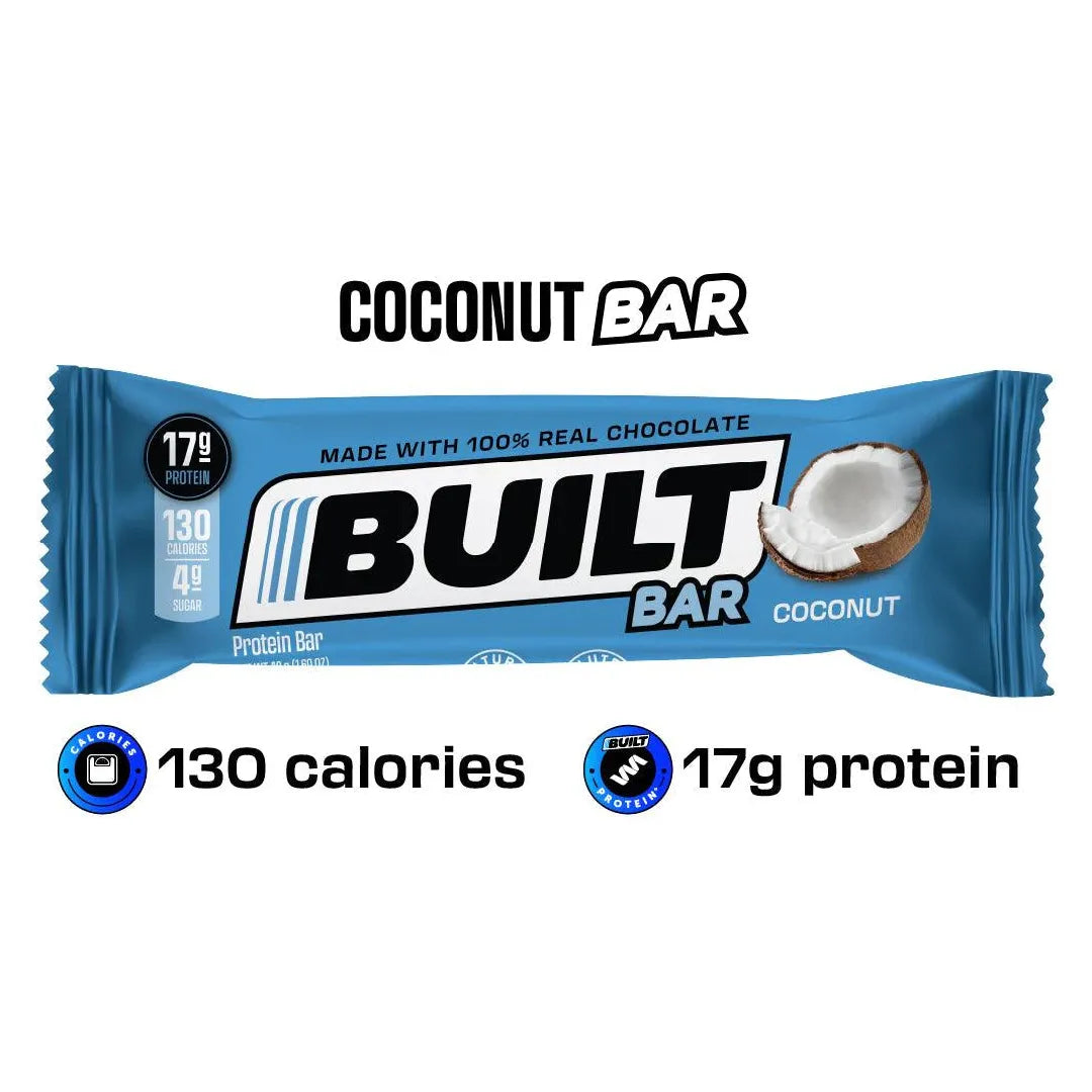 Built Protein Bar (1 bar) Protein Snacks Coconut Chocolate Cream Built Bar