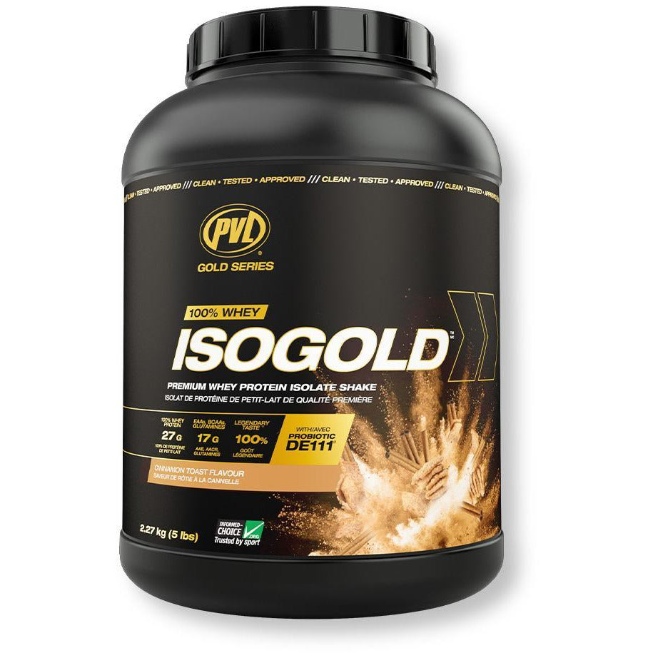 Isolat et hydrolysat de lactosérum PVL IsoGold (5 lb) 