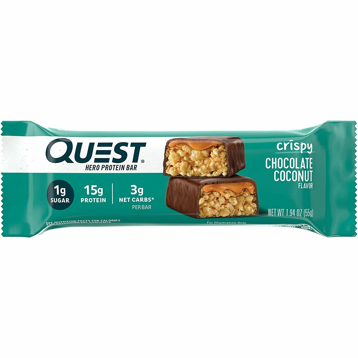 Quest Nutrition Hero Protein Bar (1 bar) Protein Snacks Chocolate Coconut Quest Nutrition