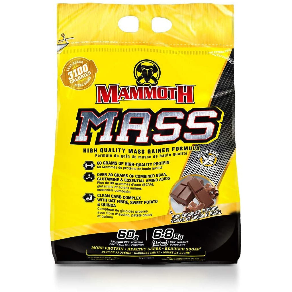 Mammoth Mass (15 lbs) Mass Gainers Rich Chocolate Mammoth