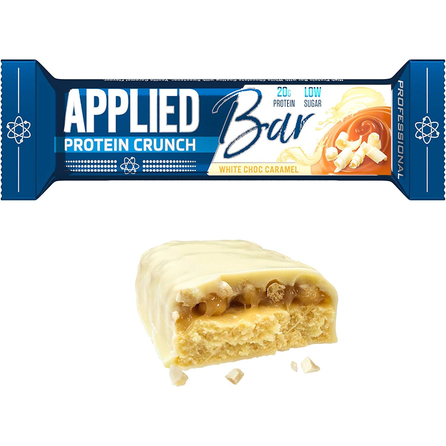 Applied Nutrition Protein CRUNCH Bar (1 Bar) BEST BY 05/2023 Protein Snacks white chocolate caramel Applied Nutrition applied-nutrition-protein-crunch-1-bar