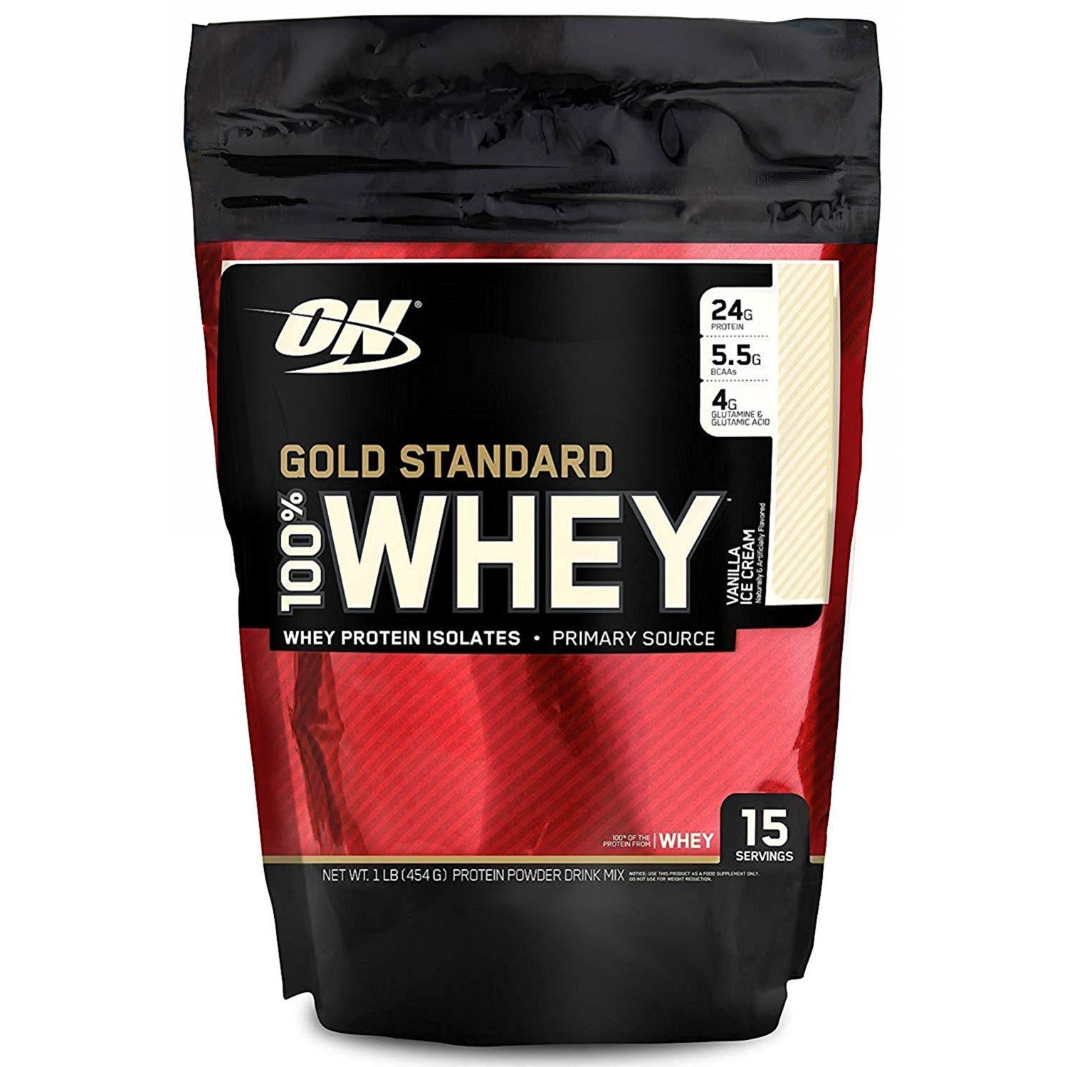 Optimum Nutrition Gold Standard 100% Whey (1lb) Whey Protein Vanilla Ice Cream,Double Rich Chocolate BEST BY 09/20 Optimum Nutrition