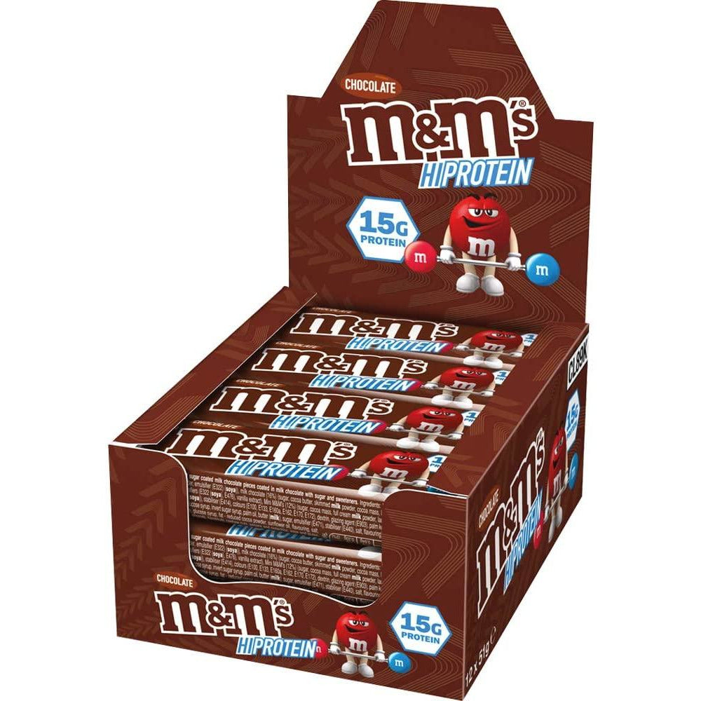 M&M's Hi-Protein Chocolate Bar (1 box of 18 bars) protein snacks Chocolate Mars