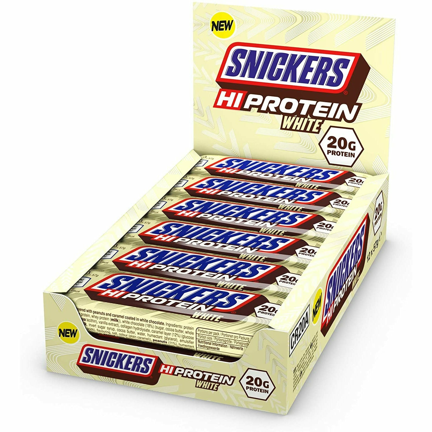 Mars Brand Hi-Protein Bar (1 BOX of 12) Protein Snacks Snickers White Chocolate BEST BY JAN/2023 Mars Brand