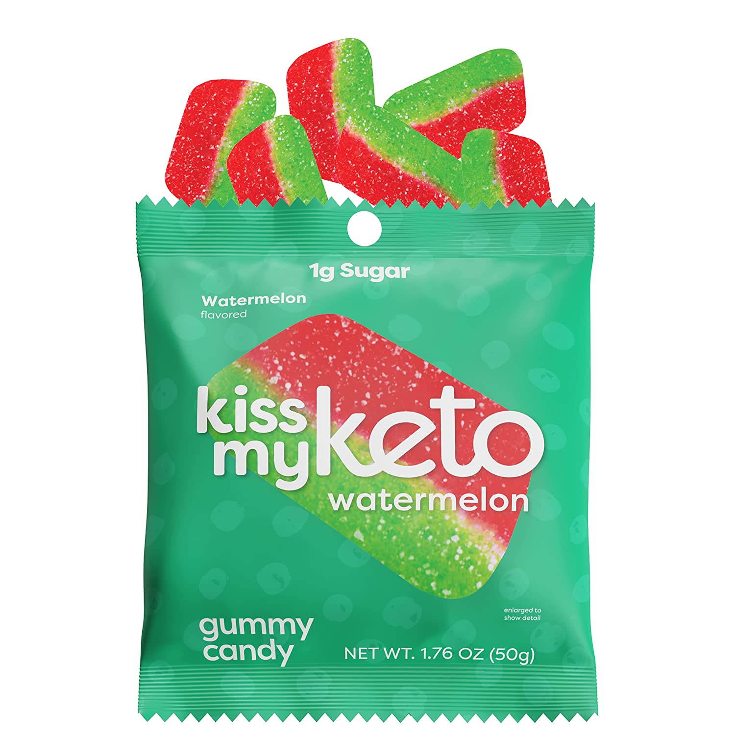 Kiss my Keto Gummies (1 BOX of 6) Protein Snacks Watermelon Slices (1 BOX of 6) KissMyKeto