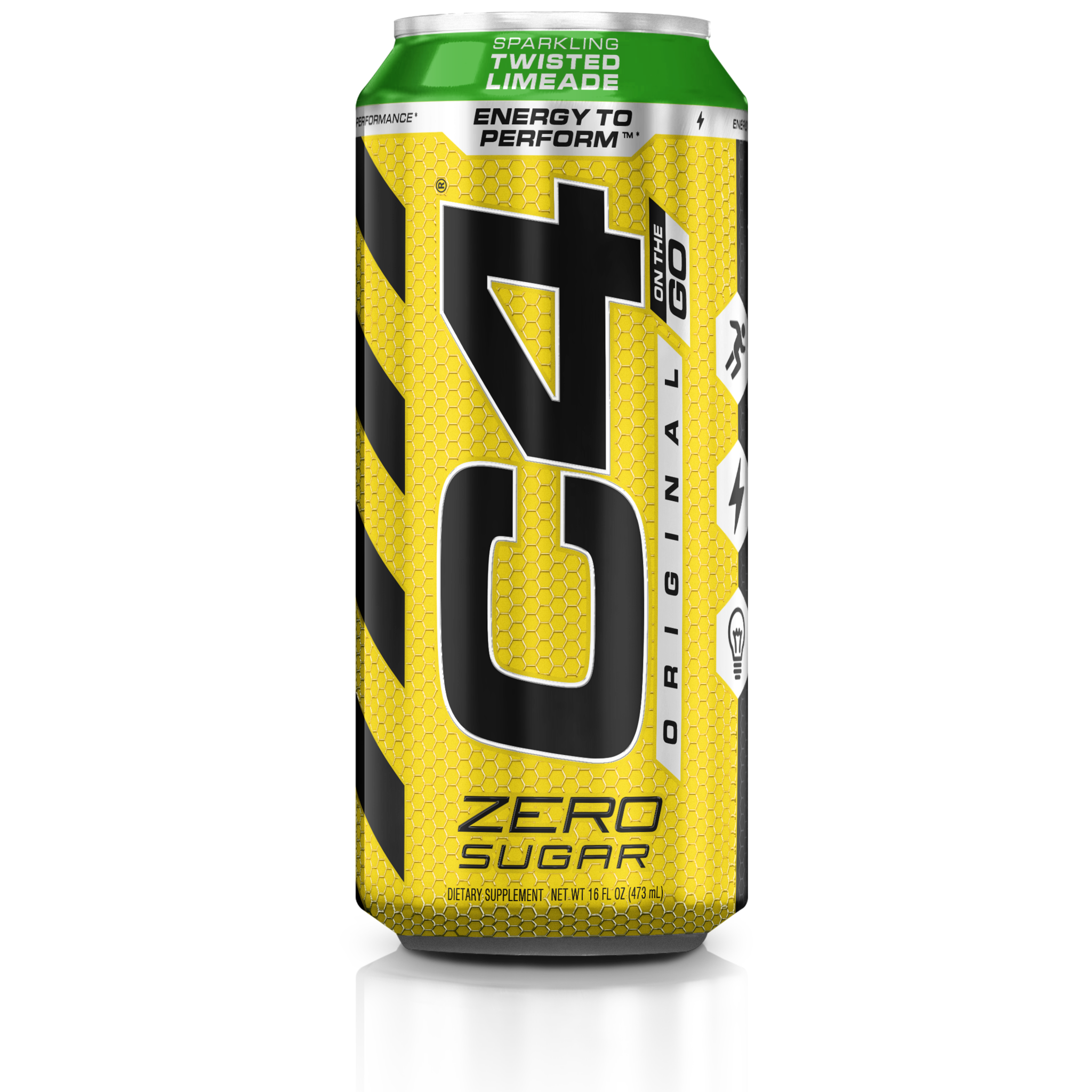 C4 Original Carbonated Pre-Workout  (1 can) Protein Snacks Twisted Limeade Cellucor