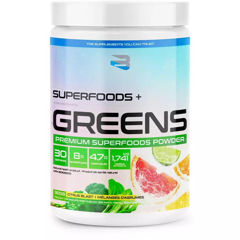 Believe Supplements Organic Greens (33 servings) Greens Citrus Blast Believe Supplements