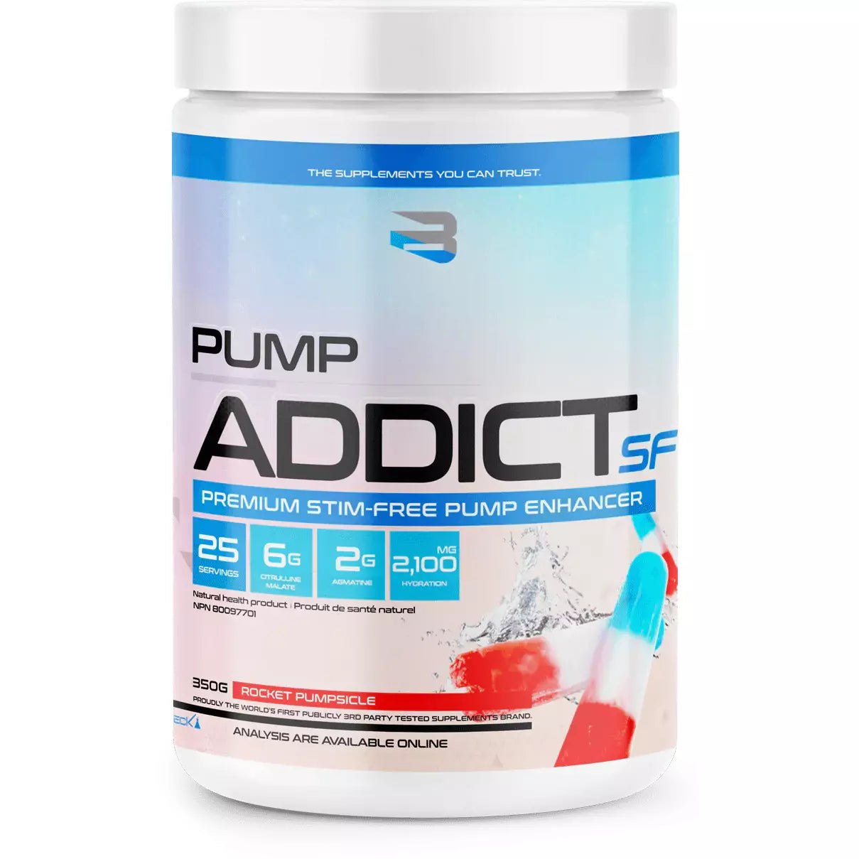 Believe Pump Addict Pre-Workout (50 servings) Pre-workout STIM FREE Rocket Pumpsicle Believe Supplements