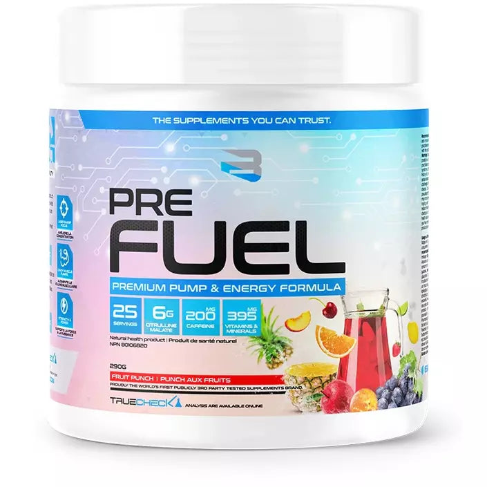 Believe Supplements Pre Fuel PRE WORKOUT (25 servings) Pre-workout Fruit Punch Believe Supplements