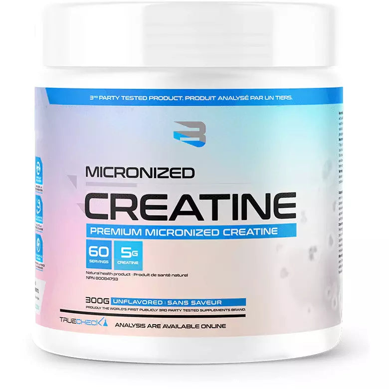 Believe Supplements Micronized Creatine Monohydrate 300g Believe Supplements Top Nutrition Canada