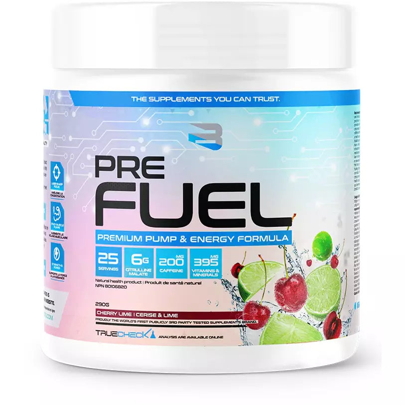 Believe Supplements Pre Fuel PRE WORKOUT (25 servings) Pre-workout Cherry Lime Believe Supplements
