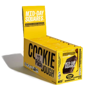 Mid-Day Squares NEW FORMAT (1 pack of 12 squares) Protein Snacks Cookie Dough Mid-Day Squares mid-day-squares-new-format-1-pack-of-12-squares