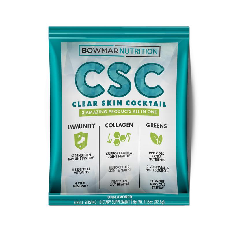 Bowmar Clear Skin Cocktail Collagen + Greens 1 single packet Bowmar Nutrition