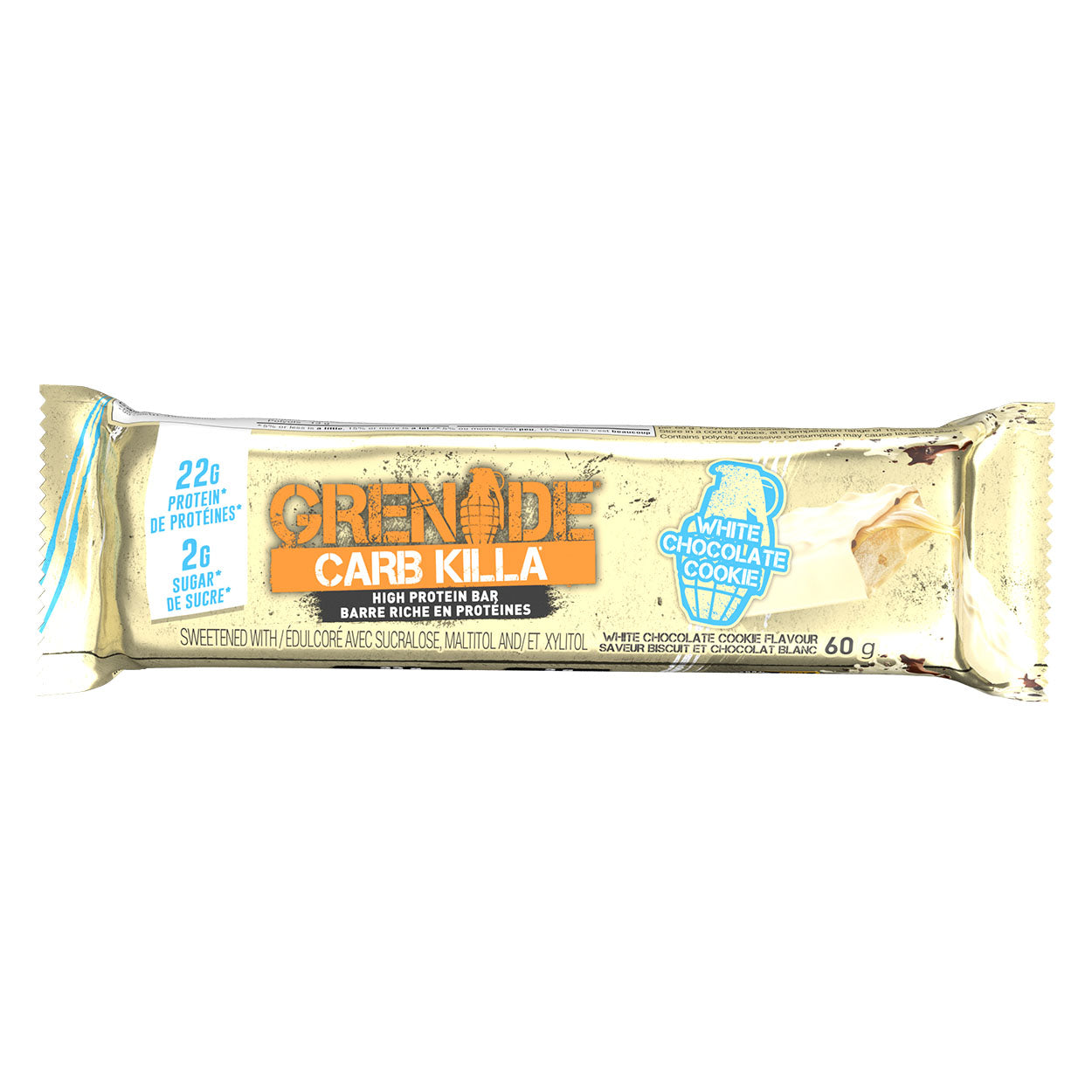 Grenade Carb Killa Keto Protein Bars (1 bar) Protein Snacks White Chocolate Cookie Grenade