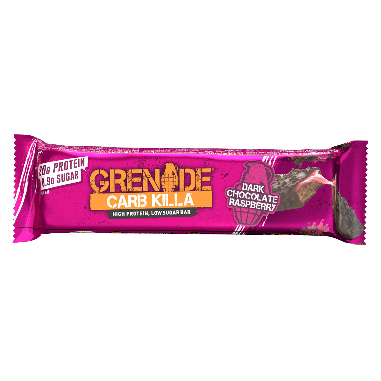 Grenade Carb Killa Keto Protein Bars (1 bar) Protein Snacks Dark Chocolate Raspberry Grenade