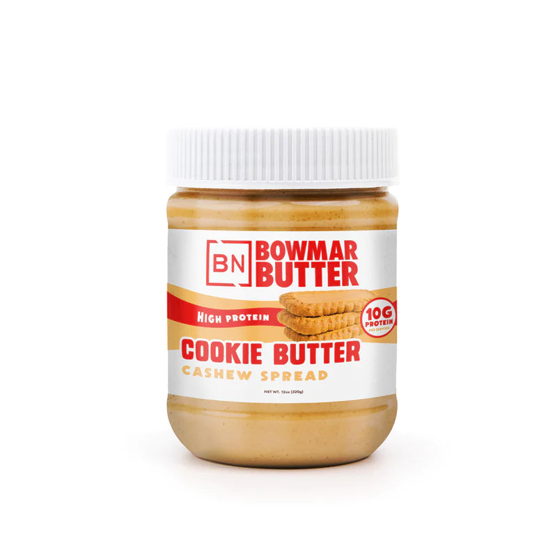 NEW Bowmar High Protein Nut Spread (12 oz) Cookie Butter | CASHEW Bowmar Nutrition