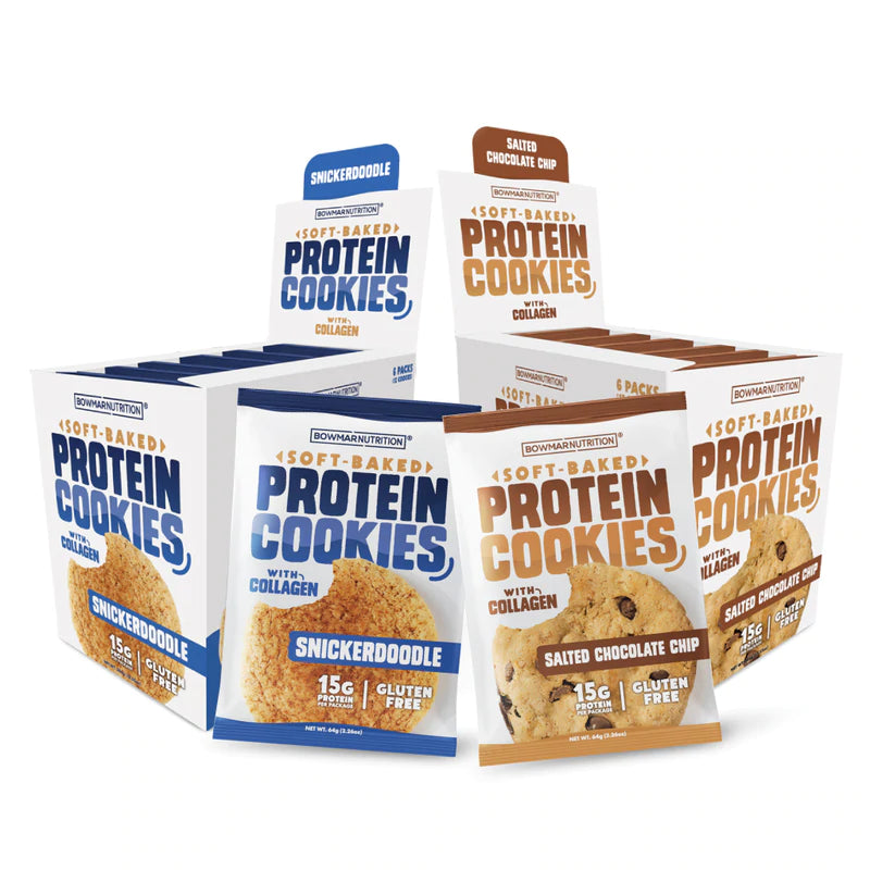 Bowmar Nutrition Protein Cookies (1 pack of 2 cookies) Protein Snacks Salted Chocolate Chip,Snickerdoodle,Birthday Cake Bowmar Nutrition bowmar-nutrition-protein-cookies-pack-of-2-cookies