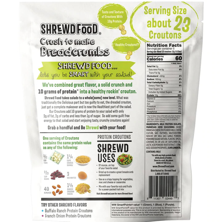 Shrewd Food Protein Croutons (1 bag of 5 servings) shrewd-food-protein-croutons-15g Bacon Ranch BESY BY JAN/2023 Shrewd Food